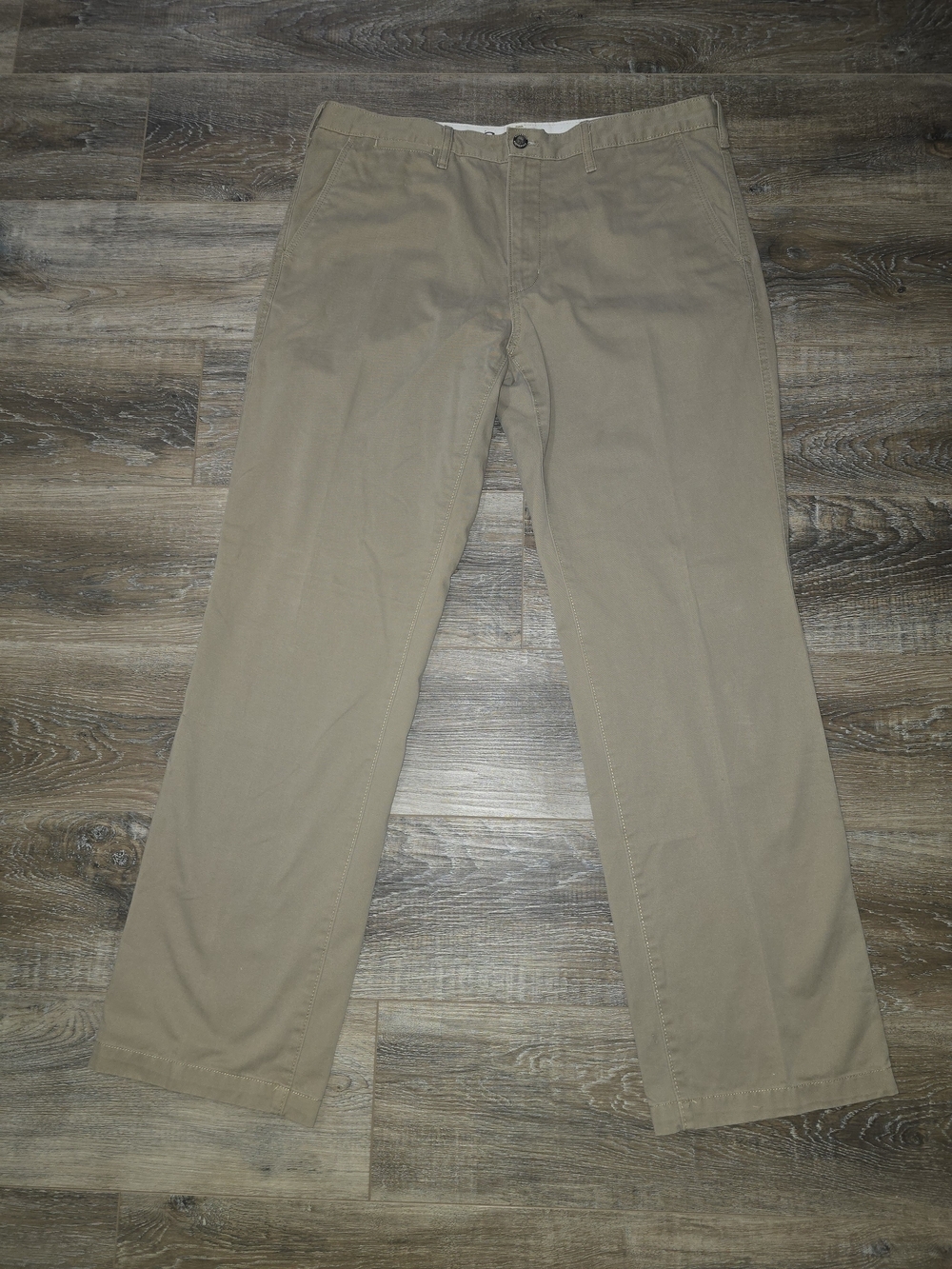 Eddie Bauer Legend Wash Chino Pants Men’s 38x34 Khaki Tan Flat Classic